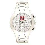 Nebraska Cornhuskers NCAA Men's Hall of Fame Watch with Stainless Steel Bracelet