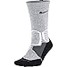 Nike Men's Hyper Elite Crossover Basketball Socks White/Black/Black Large (8-12)