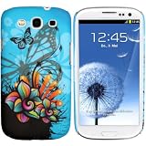 mumbi Hybrid H�lle Samsung Galaxy S3 Schutzh�lle (harte R�ckseite) blau mit bunten Blumenvon "mumbi�"