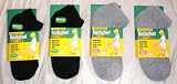 Kushyfoot Athletic Active Socks Low Cut Organic Cotton Black/Gray (4 pairs)