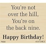 Back Nine Birthday Greeting Rubber Stamp By DRS Designs