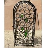 Wrought Iron Wine Bottle Storage Rack Cabinet