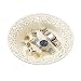 Premier Housewares Victorian Lace Ceramic Dresser Bowl, 4 x 20 x 20 cm, Cream