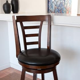 Hillsdale 30-in. Renwood Swivel Bar Stool Color - Brown Cherry by Hillsdale