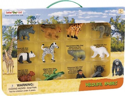 Childrens Toyshop  Toys : Safari Zoo Babies Collectors Case