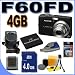 Fujifilm Finepix F60FD 12.0MP 3x Optical Zoom Digital Camera BigVALUEInc Accessory Saver 4GB NP50 Lithium Battery/Rapid Charger Bundle + MORE