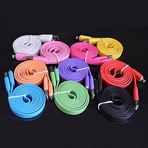 3FT 1M FLAT Noodle 8 Pin To USB Data Sync Charger Cable Cord For iPhone 5 S C FOR iphone 6 6 plus iOS 8