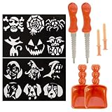 2 Halloween Pumpkin Carving Stencil Kits 12 Patterns Total w/ Tools 2 Halloween Pumpkin Carving Stencil Kits 12 Patterns Total w/ Tools