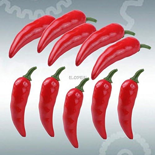 Different Varieties Lifelike Artificial Decorative Fake Plastic Fruit Vegetables Style Choice 1:10pcs Mini Chilis #22