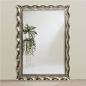 Bassett Mirror Abstract Wave Silver Leaf Leaner Mirror 6357-1445