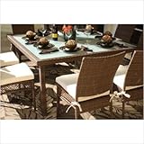 Hospitality Rattan 604-3391/604-3392 Grenada Patio Square Glass Dining Table