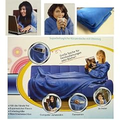 Fleecedecke K�rperdecke mit �rmeln Kuscheldecke �rmel-Decke in blau