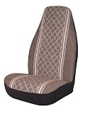 Allison 65-1916BRN Brown Diamond Back Universal Bucket Seat Cover - Pack of 2