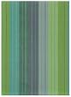 Durable Flat Weave 100% Cotton Colorful Green and Blue Striped Dishtowel 18" X 28" Set / 6