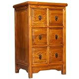 EXP Handcarved 30" Classic Dresser / Medicine Cabinet With 6 Drawers & Warm Finish