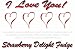 Gourmet Food : "I Love You" Strawberry Delight Fudge Box