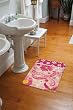Hooked Rug, Pink Ribbon Floral