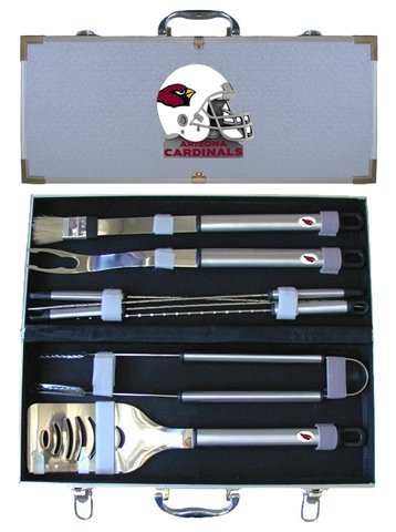 Arizona Cardinals BBQ Grill Set & Case 8 Piece