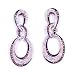 14K Chocolate & White Diamond Oval Drop Earrings