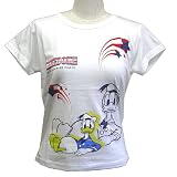 ドナルドダック《スター》2009フレンチスリーブTシャツ【ホワイト】☆アパレル通販☆