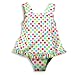 Banana Cabana - Infant Girls One Piece Polka Dot Swimsuit, White, Multi (Size 18Months)