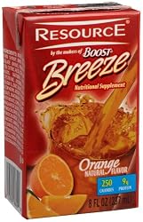Resource? Breeze, Orange, 8-Ounce Boxes (Pack of 27)
