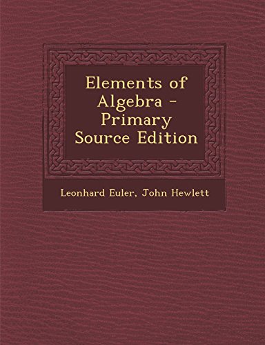 elements of algebra