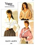 Vogue 1058 Sewing Pattern American Designer Ralph Lauren Blouse
Size 10 - Bust 32 1/2