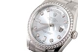 Rolex Mens Platinum President Silver Diamond Dial Rolex Mens Platinum President Silver Diamond Dial