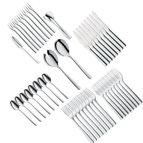WMF Bistro 44-Piece Bar and Entertaining Focus Flatware Set