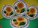 SUNFLOWER 3-D Big Ceramic Stove Burner Covers Sunflowers NEW