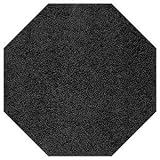 Black 5' Octagon Shag Rug