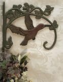 Cast Iron Hummingbird Plant Hanger - Set of 2