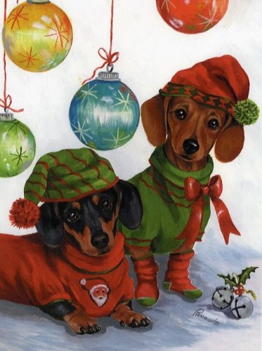 Dachshund Christmas Greeting Cards