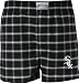 Chicago White Sox Kickin' Back Plaid Boxer Shorts - Large