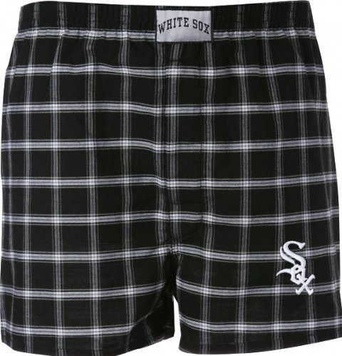 Buy Chicago White Sox Kickin' Back Plaid Boxer Shorts