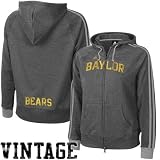 adidas Baylor Bears Ladies Charcoal College Town Full Zip Vintage Hoody Sweatshirt