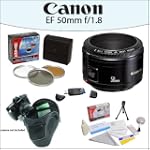 Canon EF 50mm f/1.8 II Camera Lens With Opteka Holster Case, Opteka HD² 3 Piece (UV, PL, FL) Filter Kit And More For Canon EOS Digital SLR