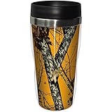 Tree-Free Greetings 77609 Blaze Pattern by Mossy Oak Camo Vintage Art Sip 'N Go Travel tumbler, 16-Ounce, Stainless Steel, Multicolored