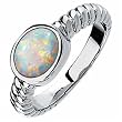 Genuine Opal Cabochon Ring
