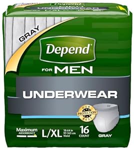 Depend Men's Underwear (Maximum) - Large/Extra Large - Case of 64