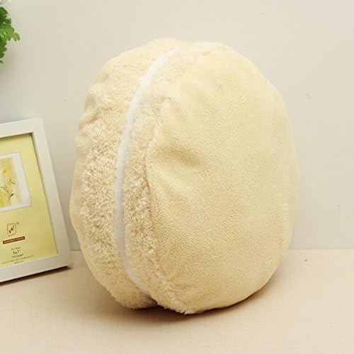 Frech Macaron Plush Round Cake Soft Toy / Light Brown