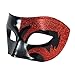 SeasonsTrading Mystic Red Glitter & Black Venetian Masquerade Mask - Mardi Gras Prom Party