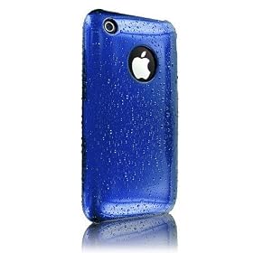DragonFly Wet Shield Design Back Cover for iPhone 3G / 3GS ( Dark Blue )