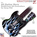 Metal Flames Blue Skin by WraptorSkinz TM fits All Sony PS2 Guitar Hero SG Guitar Controllers (GUITAR NOT INCLUDED)