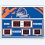 Boise State Broncos NCAA Scoreboard Clock & Thermometer (14"x19")