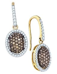 10KT Yellow Gold 0.76 CTW Diamond Fashion Earring