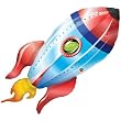 Alien Spaceship Jumbo Foil Balloon (Red/Blue) Party Accessory