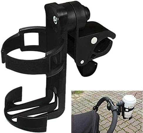 Bike Water Bottle Holder Mount Lightweight Bicycle Drink Cup Cage Handlebar Seat Adjustable Black for Cycling Outdoor Stroller Pram