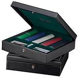Luxury Poker Set, 200 8.8 grams Chips, Cards & Dice, Black Leather Case